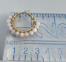 Load image into Gallery viewer, Small gemstone wrapped hoops