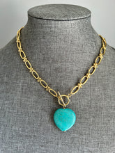 Load image into Gallery viewer, Turquoise heart necklace
