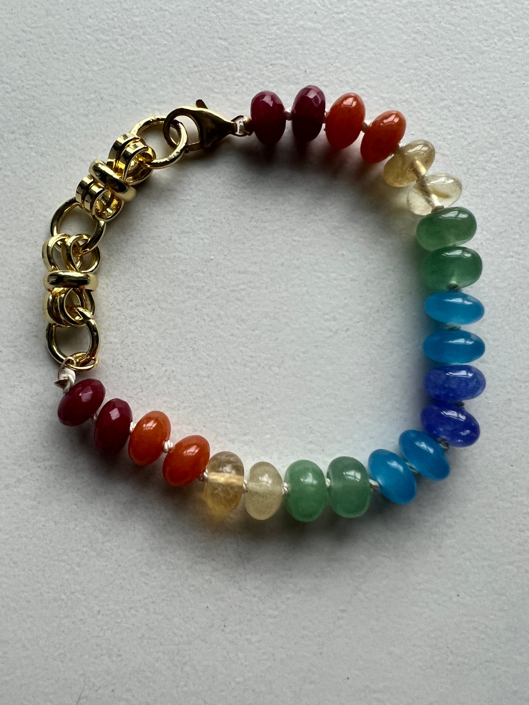 Pot of gold rainbow bracelet