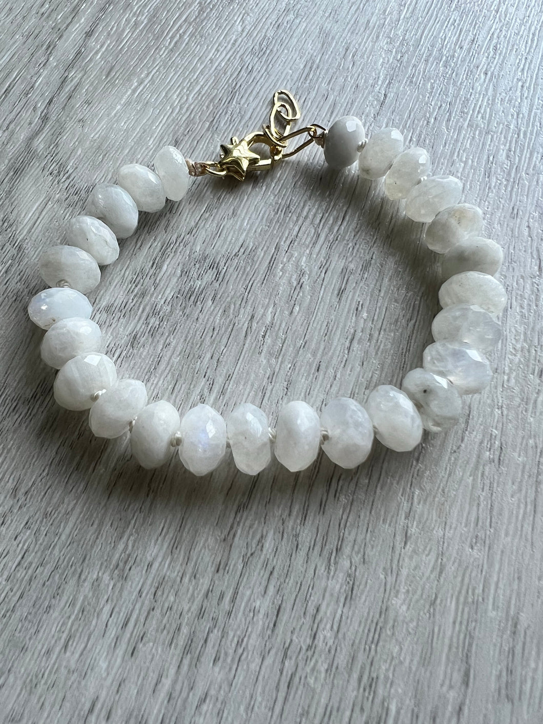 Moonstone knotted bracelet