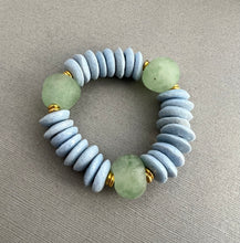 Load image into Gallery viewer, Ashanti and Recycled Glass bracelet
