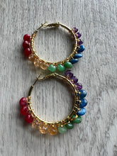 Load image into Gallery viewer, Rainbow hoop earrings
